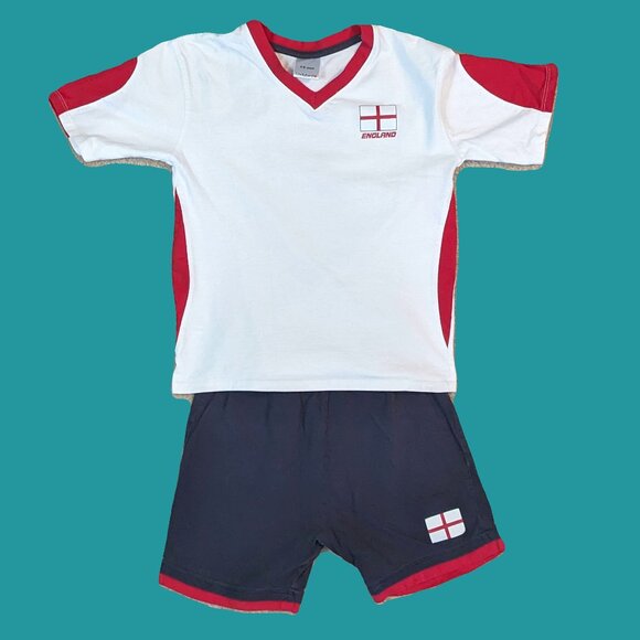 Lady Bird Child's England 2 Piece Jersey Set Size 8-9 Preowned - Picture 1 of 6